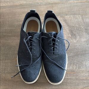 Cole Haan Men's Black Knit Oxford Shoes
